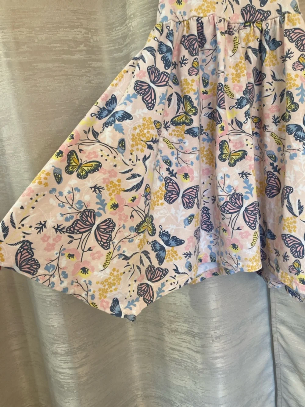 Artisan NY Girls Butterfly Floral Sundress in Pink, Blue & Yellow 4T - Picture 5 of 8